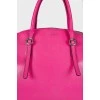 Pink leather bag