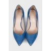 Blue glitter shoes