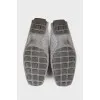 Men's gray suede shoes