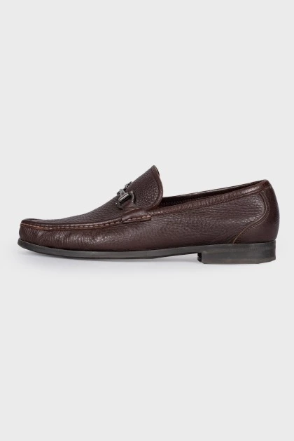 Men's brown leather shoes