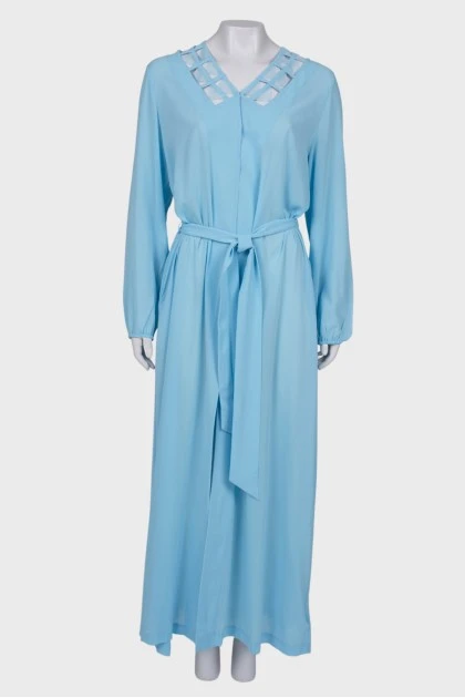 Silk blue dress with tag