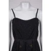 Lace black dress with a bow