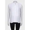 White blouse with front fringe