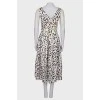 White leopard print dress with tag