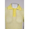 Knitted yellow polo shirt