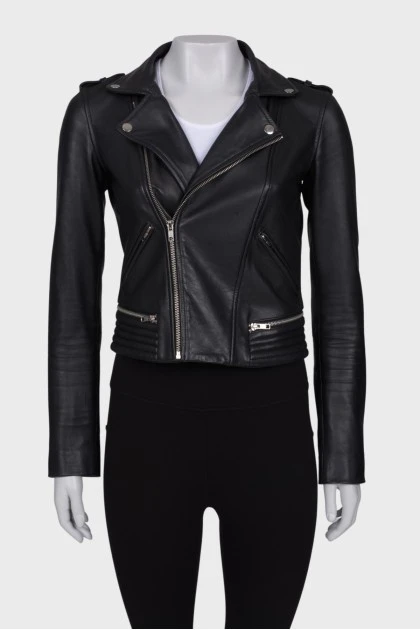 Leather classic jacket