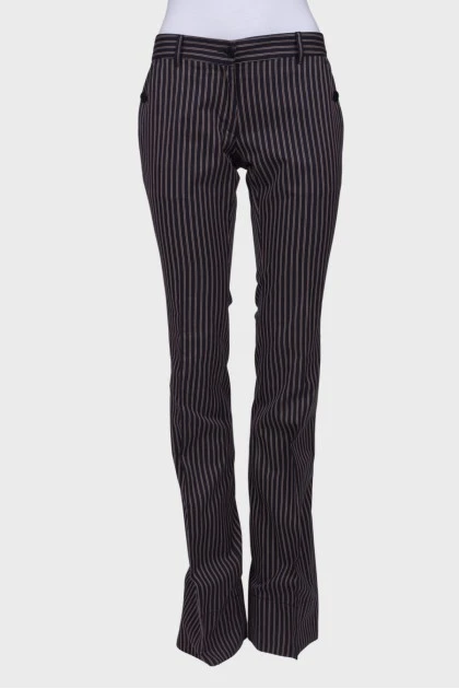 Striped classic trousers