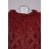 Wool jacket with fur