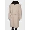 Cashmere reversible coat