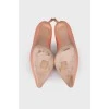 Peach color shoes