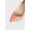 Peach color shoes