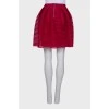 Openwork red skirt
