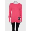 Pink sweater with patches