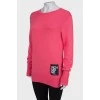 Pink sweater with patches