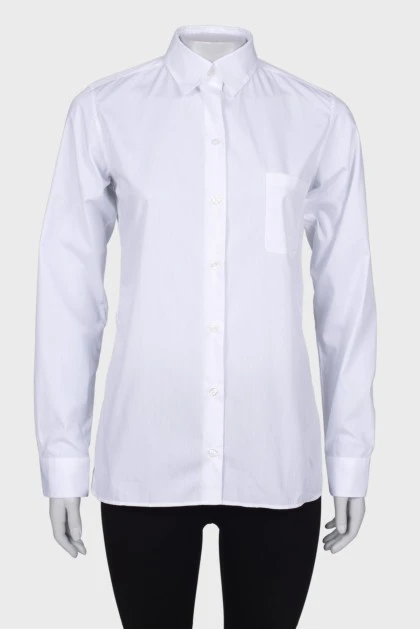 White blouse with chest pocket