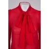 Silk blouse with a bow at the collar