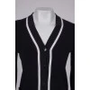 Navy blue cardigan with front pockets