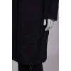 Wool coat with hem patches