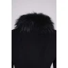 Wool coat with fur collar