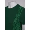 Wool T-shirt with lace