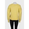 Yellow printed sweater