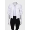 White Tweed Short Sleeve Jacket