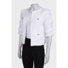 White Tweed Short Sleeve Jacket