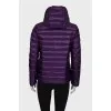 Purple padded jacket with tag
