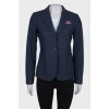 Blue striped fitted jacket