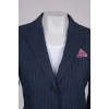 Blue striped fitted jacket