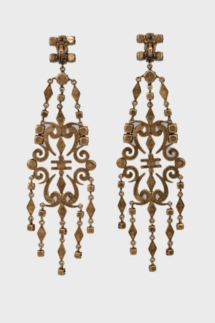 Old gold effect earrings