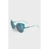 Turquoise shaped sunglasses