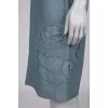Leather dress with a patch at the bottom