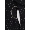 Black dress with rhinestones with a tag
