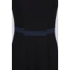 Black dress with blue tag inserts