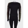 Black mohair sweater with tag