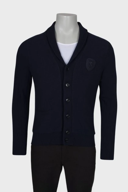 Men's wool cardigan with tag
