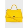 Sicily yellow leather bag