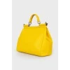 Sicily yellow leather bag
