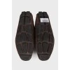 Men's square toecap suede loafers