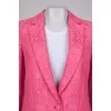 Pink suit with embroidery