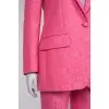 Pink suit with embroidery