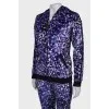 Velor suit with print