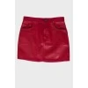 Red straight skirt with tag