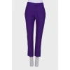 Purple trousers with lurex