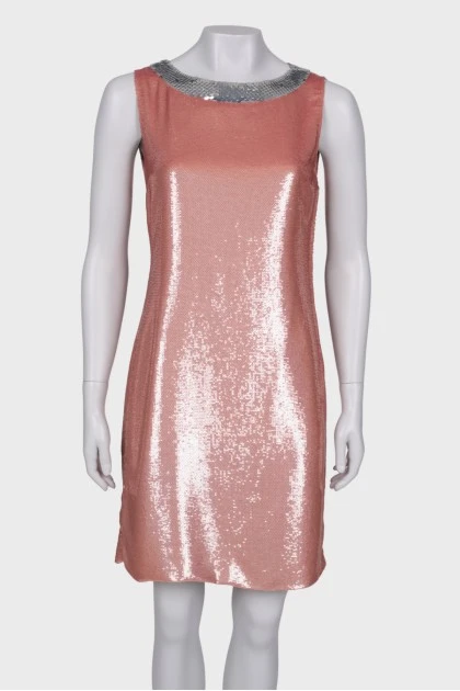 Dress with pink sequins