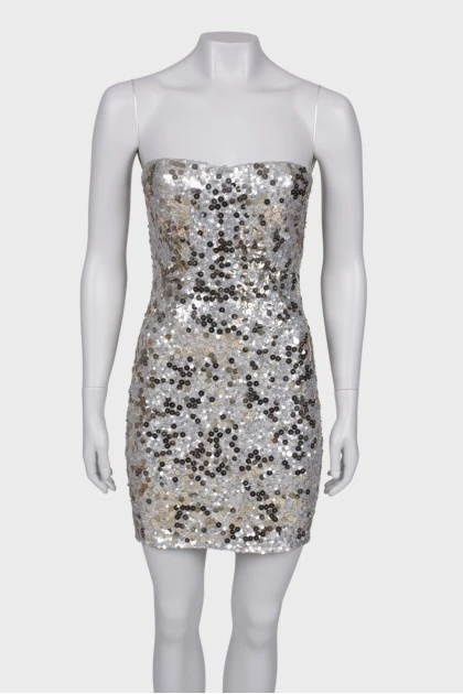 Dress with silver sequins