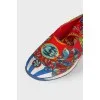 Printed textile moccasins