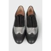 Combined leather brogues