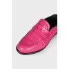 Pink leather shoes